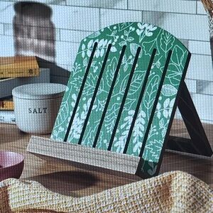 NWT - Farmhouse Wooden Cookbook Stand Relax & Radiate Crate By CULTUREFLY